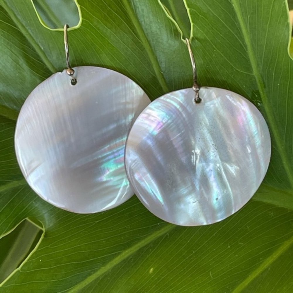 Shell Disk Earrings - image 4